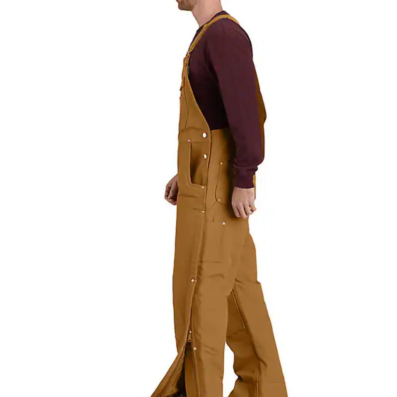 Men's Carhartt Loose Fit Firm Duck Insulated Bib Overall 106672-BRN