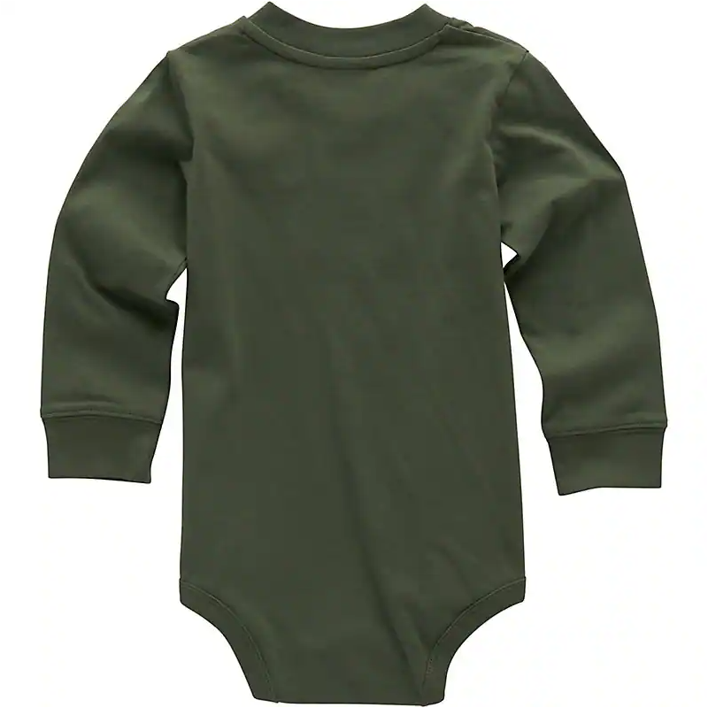 Boy's Carhartt Long Sleeve Pocket Bodysuit CA5011-GL9