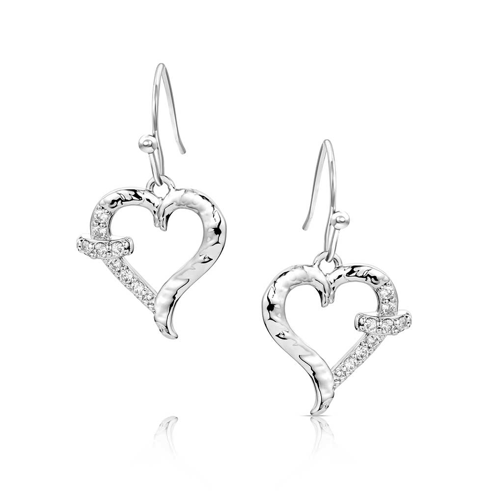 Women's Montana Silversmiths With Love Heart Earrings ER6226