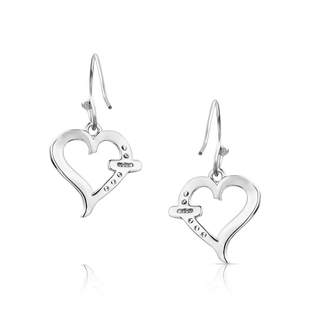 Women's Montana Silversmiths With Love Heart Earrings ER6226