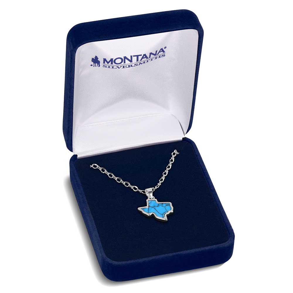 Women's Montana Silversmiths Turquoise Texas State Necklace NC6322
