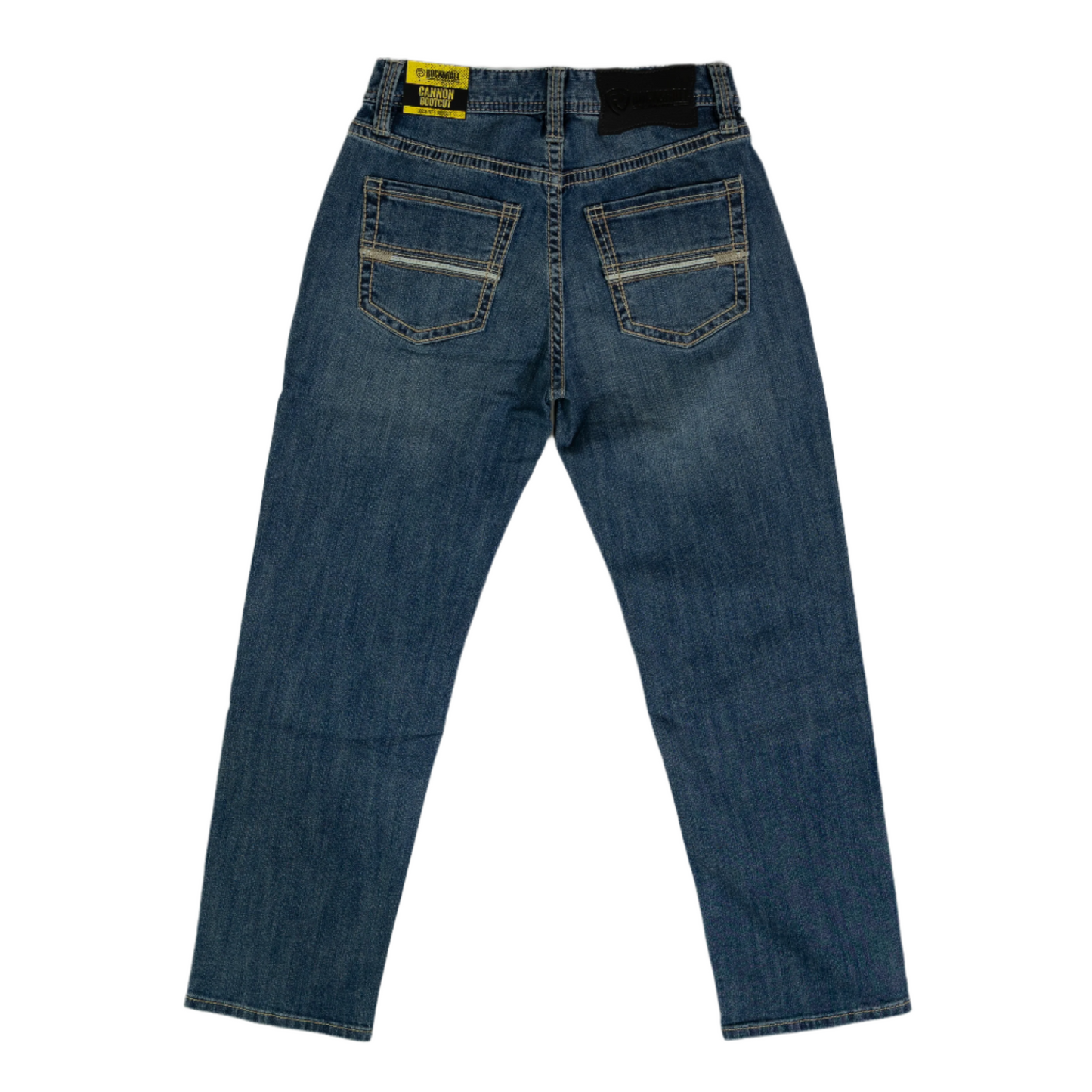 Men's Rock and Roll Denim Straight Embroidered Cannon Jeans BM0CD07372