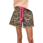 Women's Braided Waist Belt Patch Pockets Camouflage Print IB1683G-04 - Crazy House Western Wear