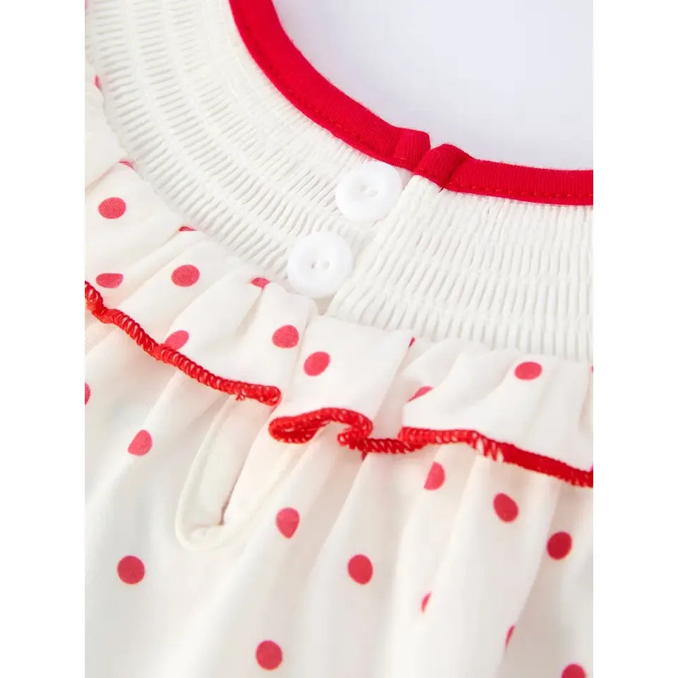 Girl's Valentines Day Polka dot Onesie