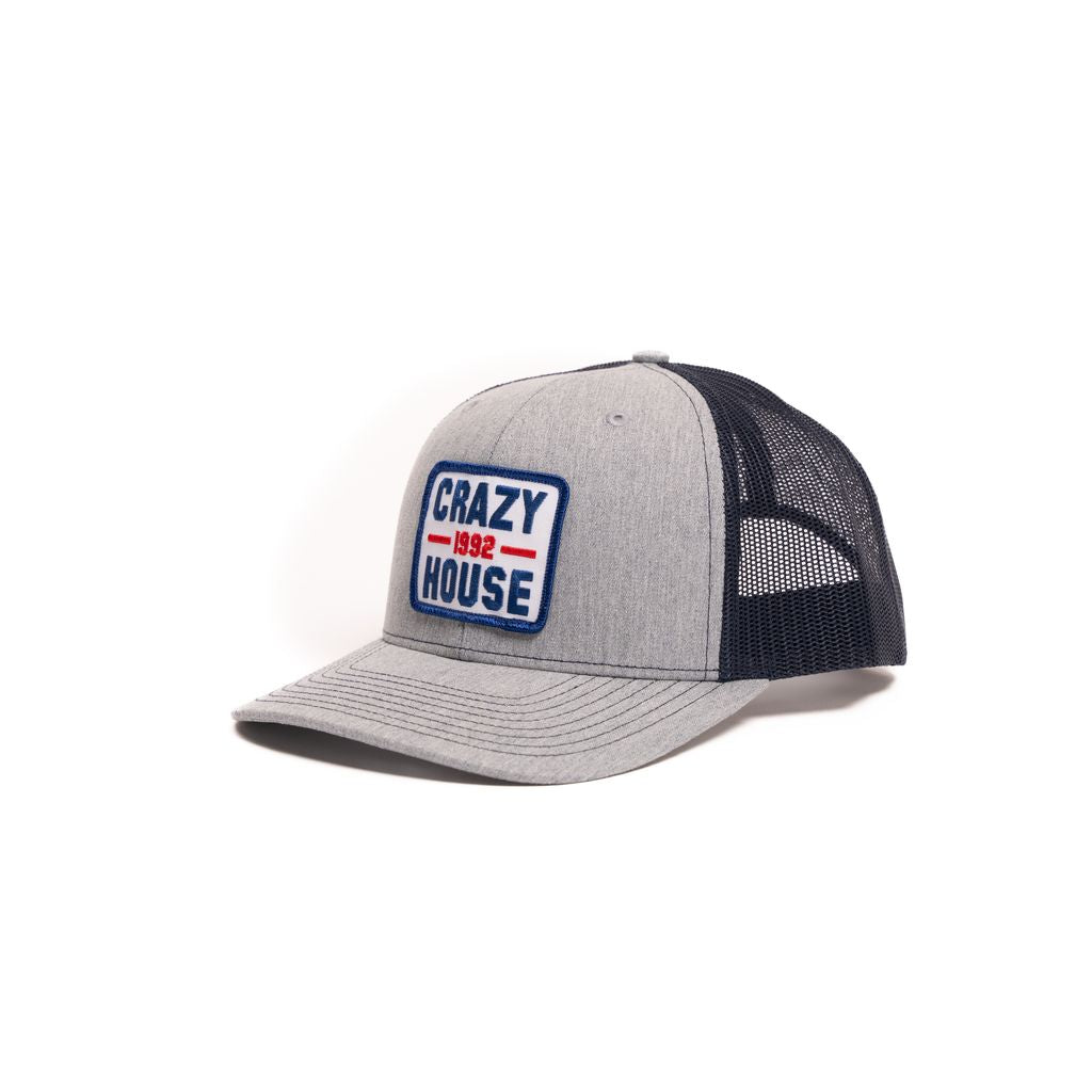 Crazy House Unisex Grey and Navy Snapback Patch - Crazy House Western Wear