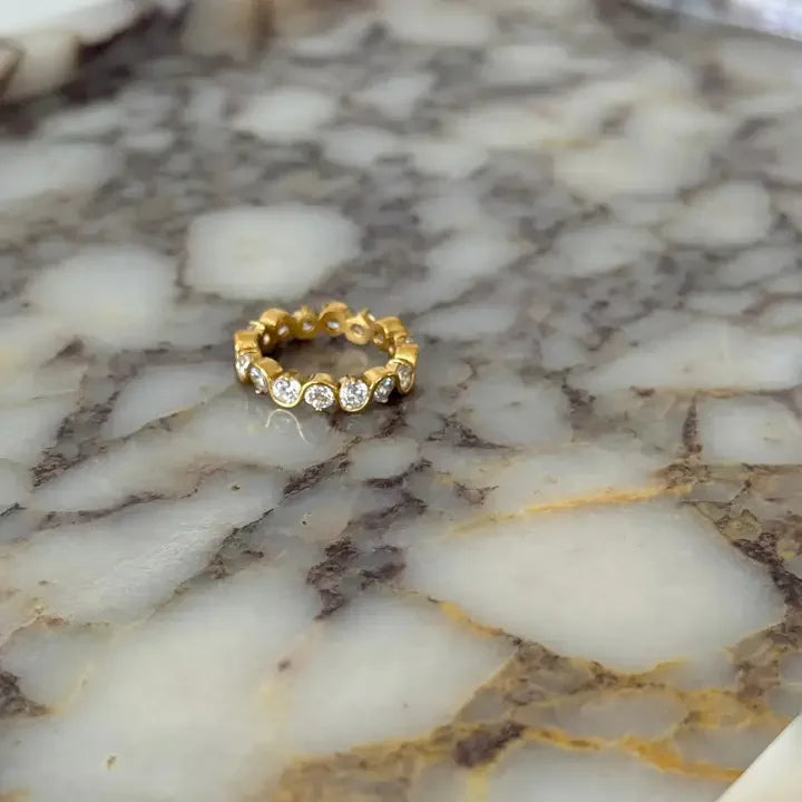 Women's Gold and Silver Plated Wavy "Layla" Ring
