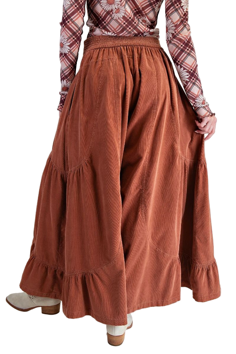 Women's Easel Washed Baby Corduroy Palazzo Pants EB57070