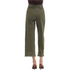 Women's Entro High Waist Ankle Length Olive Green Pants P26396 - Crazy House Western Wear