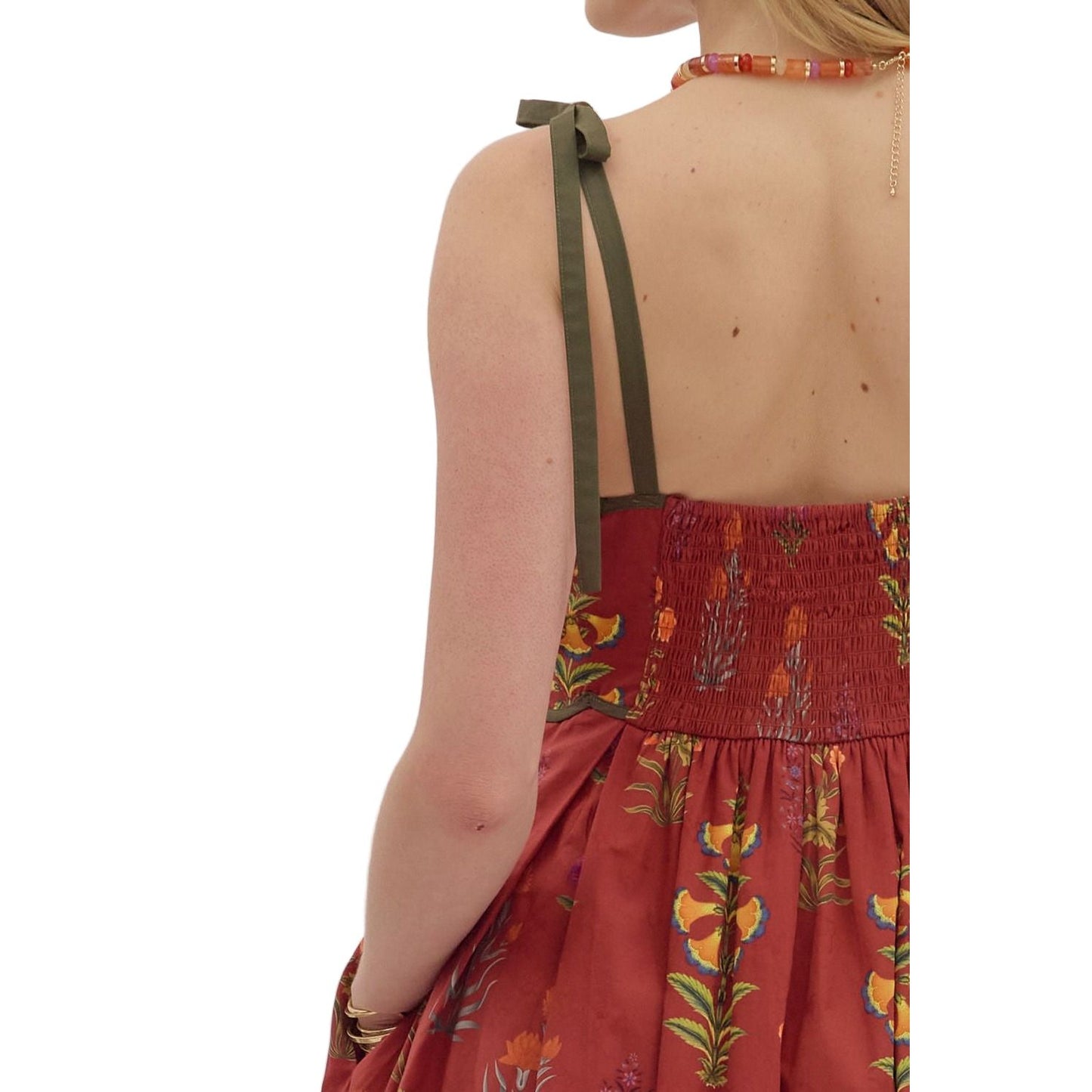 Women's Entro Red Floral Midi Dress D28250