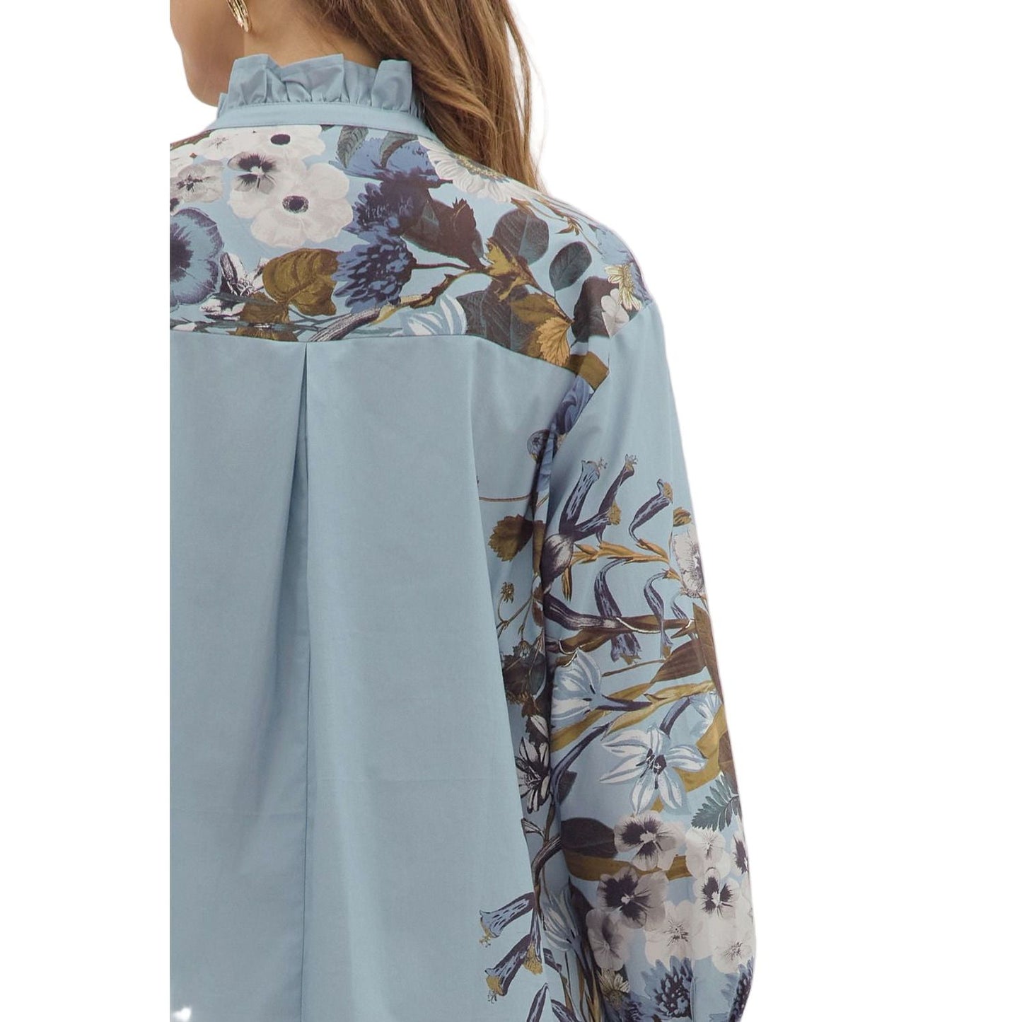 Women's Entro Long Sleeve Floral Chambray Shirt T28313