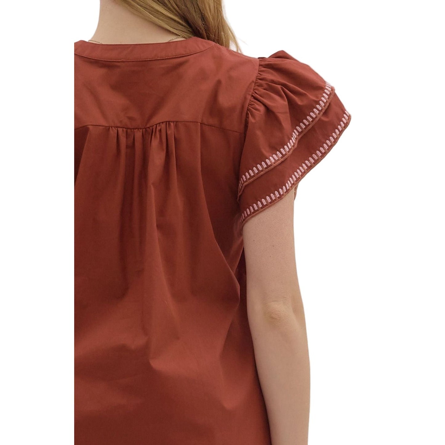 Women's Entro Solid Layered Blouse T28375
