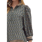 Women's Entro Floral Print 3/4 Puff Sleeve Top