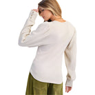 Women's Easel Long Sleeve Washed Thermal Henley Top ET71658 - Crazy House Western Wear