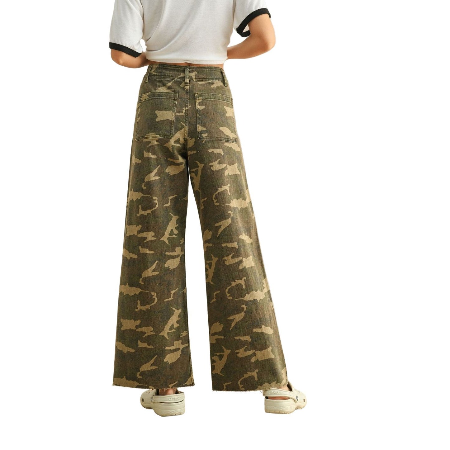 Women's Camouflage Print Stretch Pants P5415