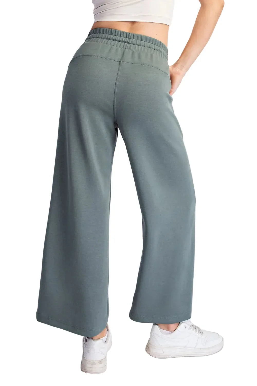 Women's Rae Mode Modal Scuba Cropped Wide Leg Pants