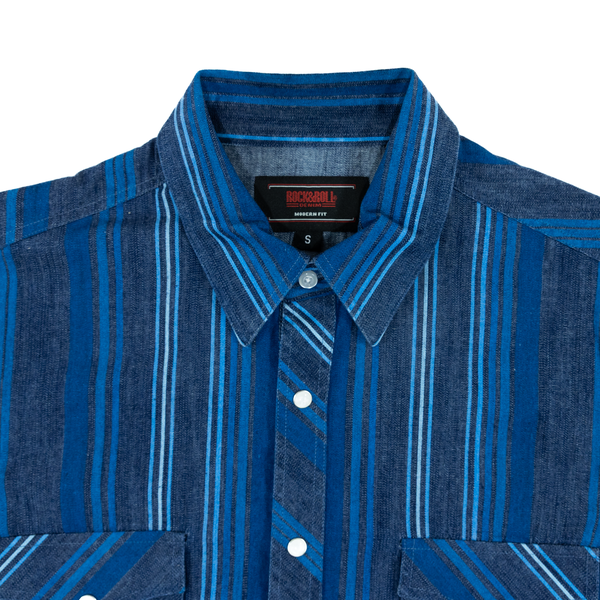 Men's Rock and Roll Long Sleeve Western Snap Shirt BMN2S07153