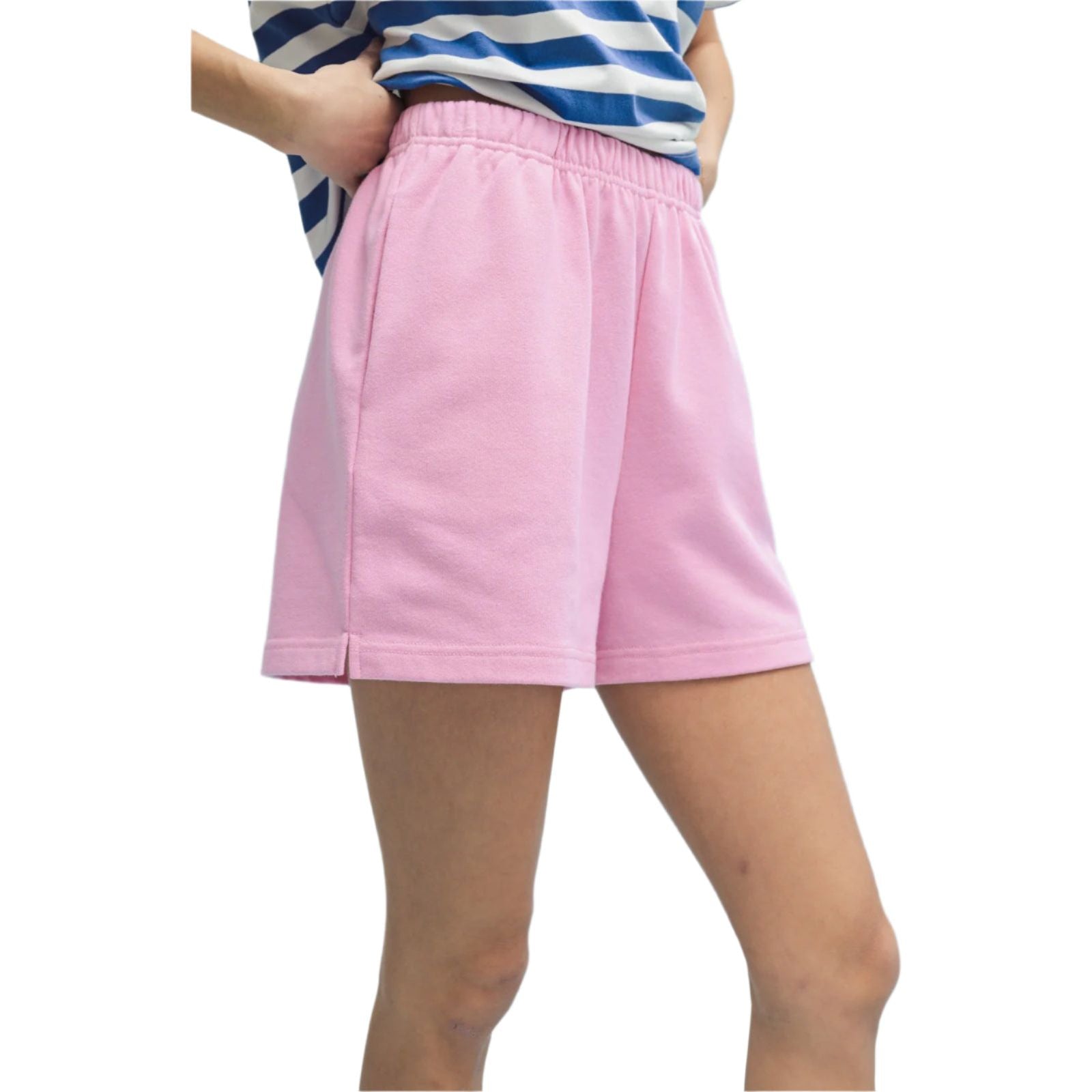 Women's French Terry Shorts With Side Slits WL24-9707 - Crazy House Western Wear