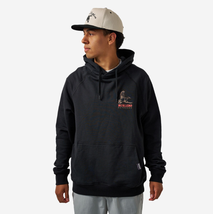 Burlebo Men's Black Duck Wild Fleece Hoodie FH-DKW-BLK