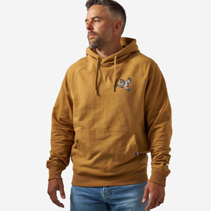 Burlebo Men's Light Brown Fleece Hoodie FH-OTF-LB
