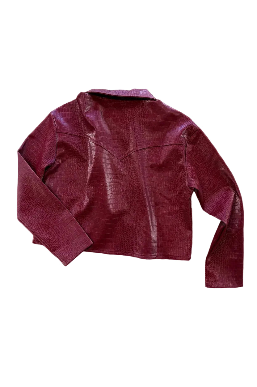 TwoFly Women's Wine Bandita Button Top