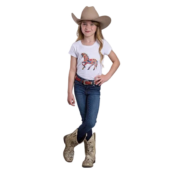 Gir's Roper Short Sleeve Print T-shirt 03-009-0513-2091