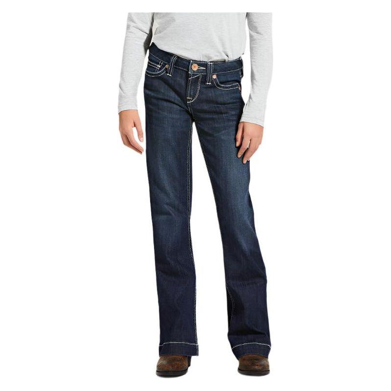 Girl's Ariat Trouser Mid Rise Stretch Ella Wide Leg Jean 10032311 - Crazy House Western Wear