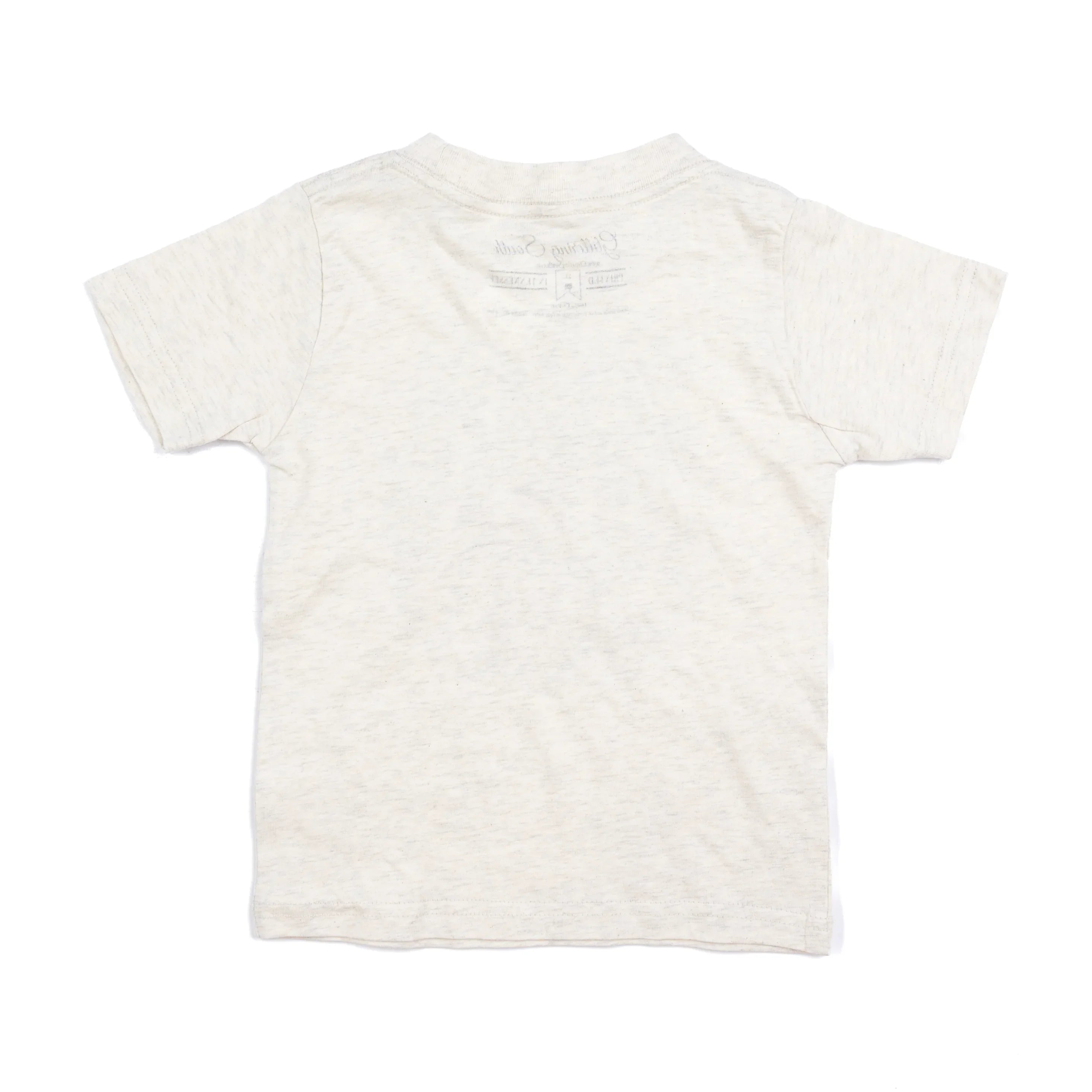 Girl's Beige Dot Pumpkin Bow Short Sleeve T-shirt