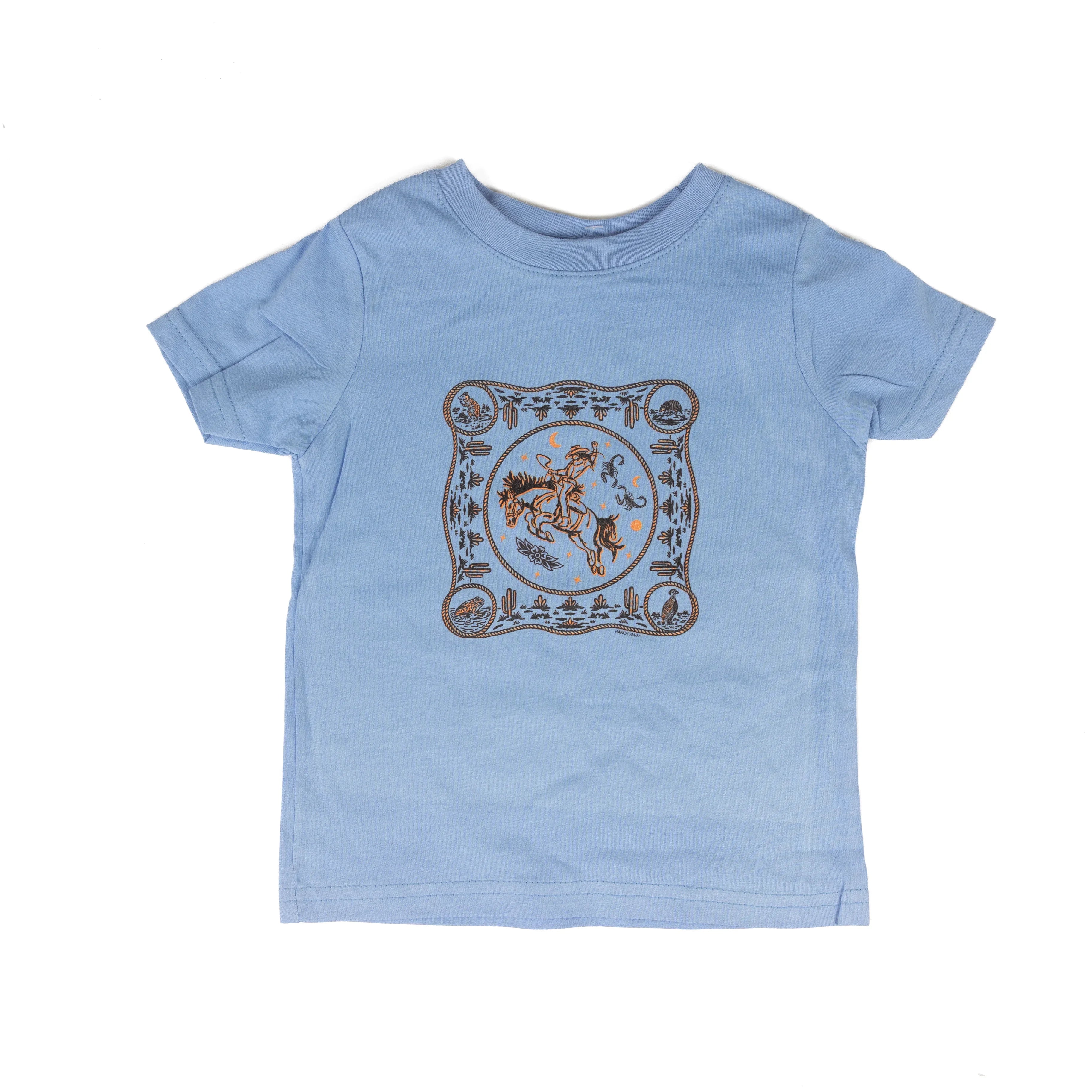 Girl's Blue Short Sleeve Leapin Lizzie T-shirt