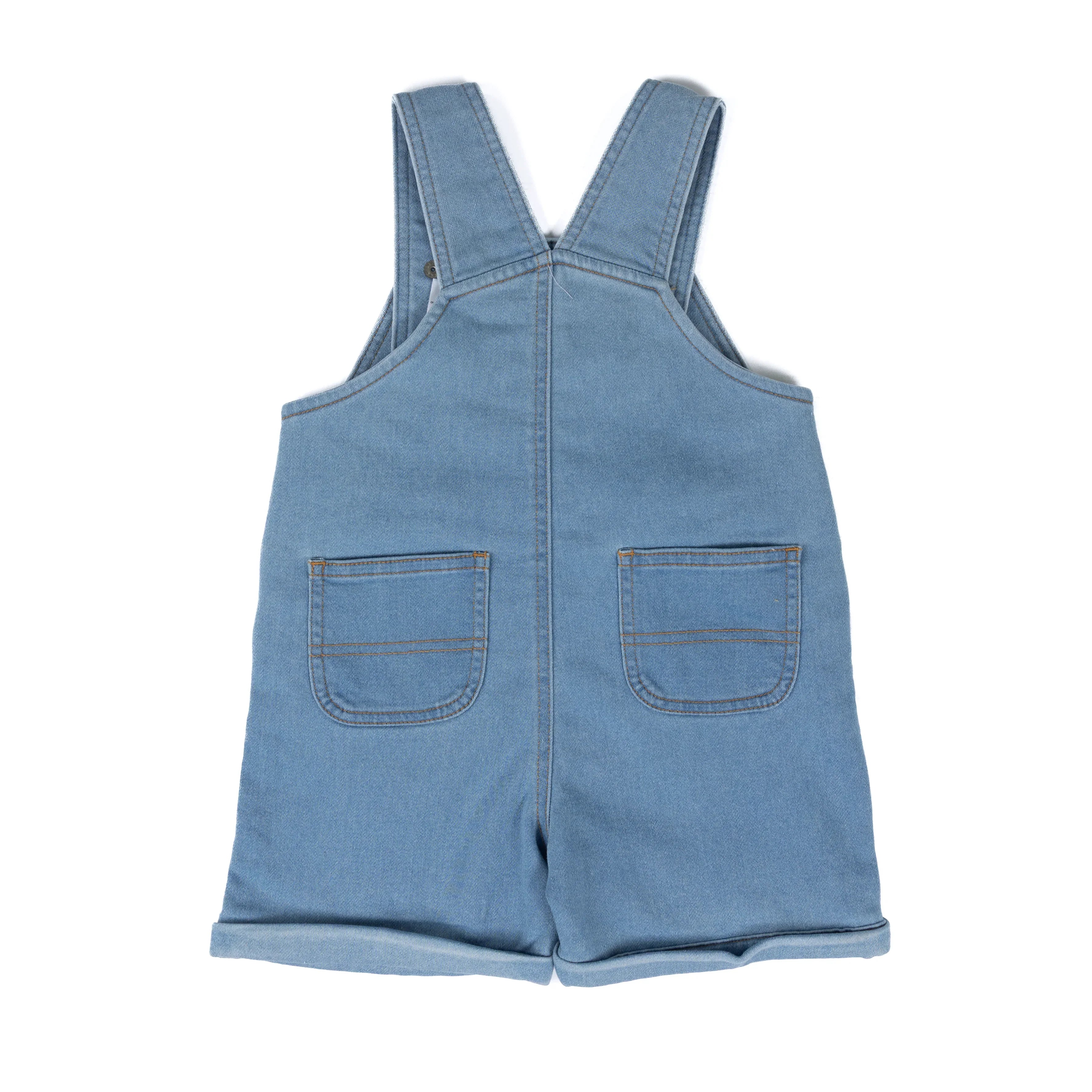 Girl's Carhartt Light Wash Bee Print Shortall 2 Piece Set CG9969-N108