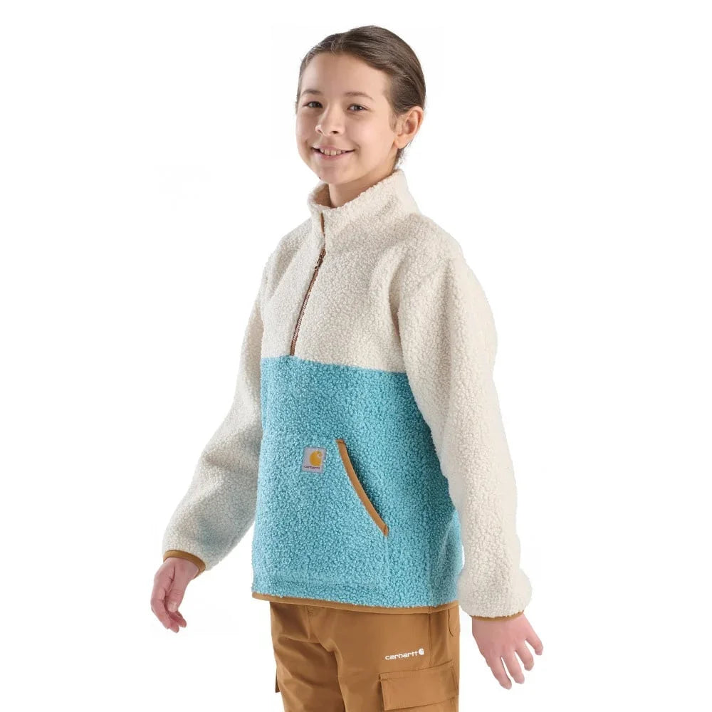 Girl's Carhartt Long Sleeve Fleece Quarter Zip Sweatshirt CA7133-A184