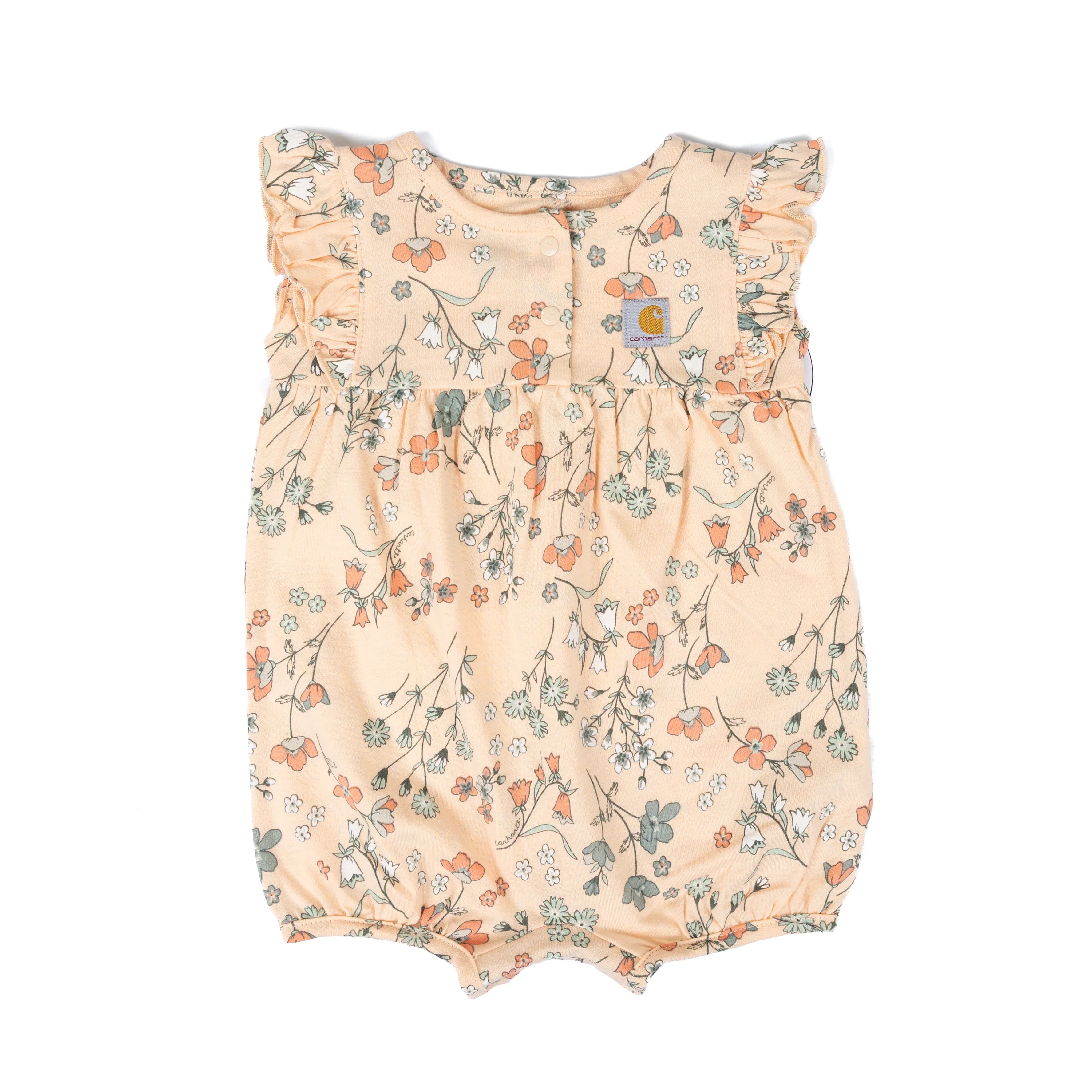 Girl's Carhartt Sleeveless Floral Print Romper CM9770-E801