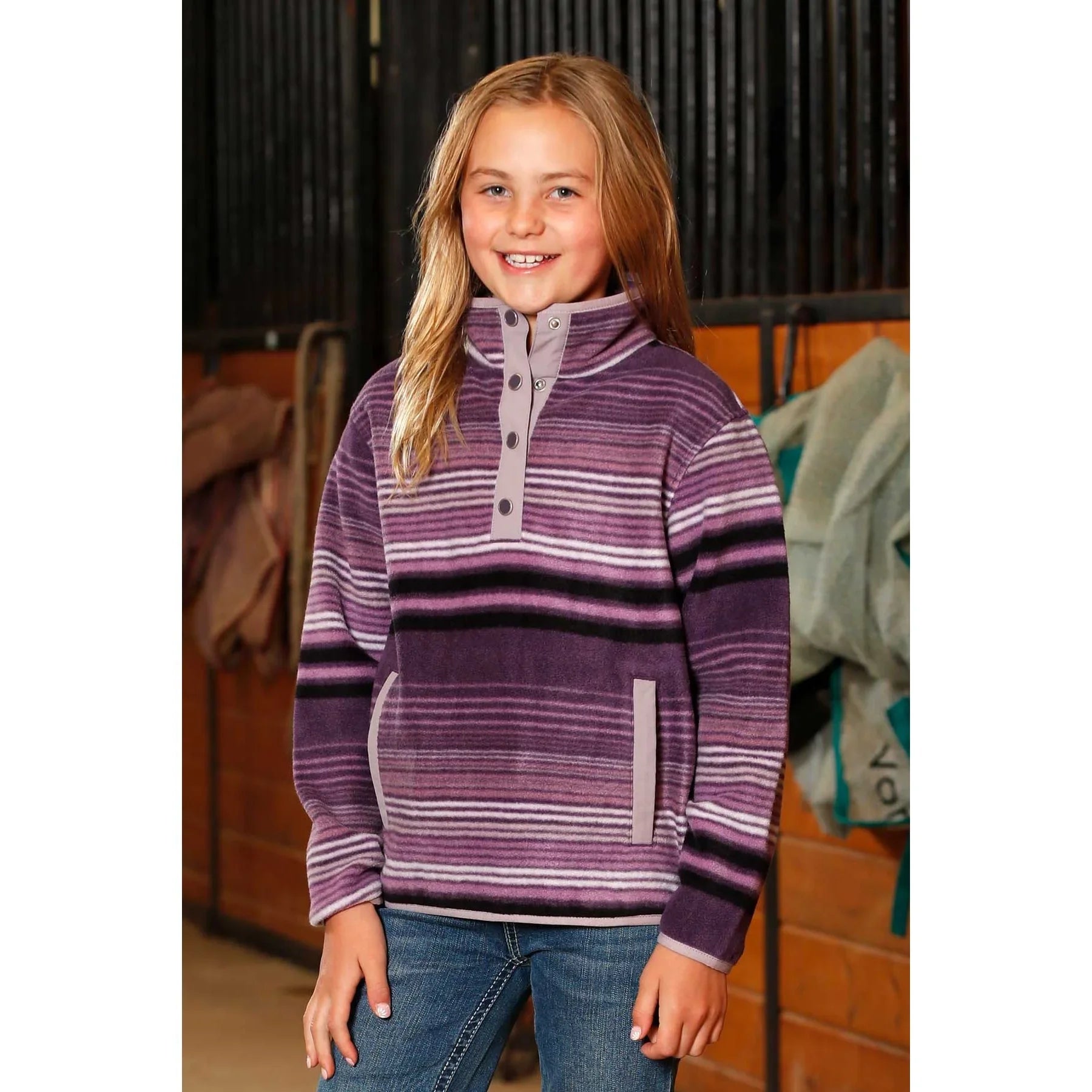 Girl's Cinch Purple Fleece Pullover