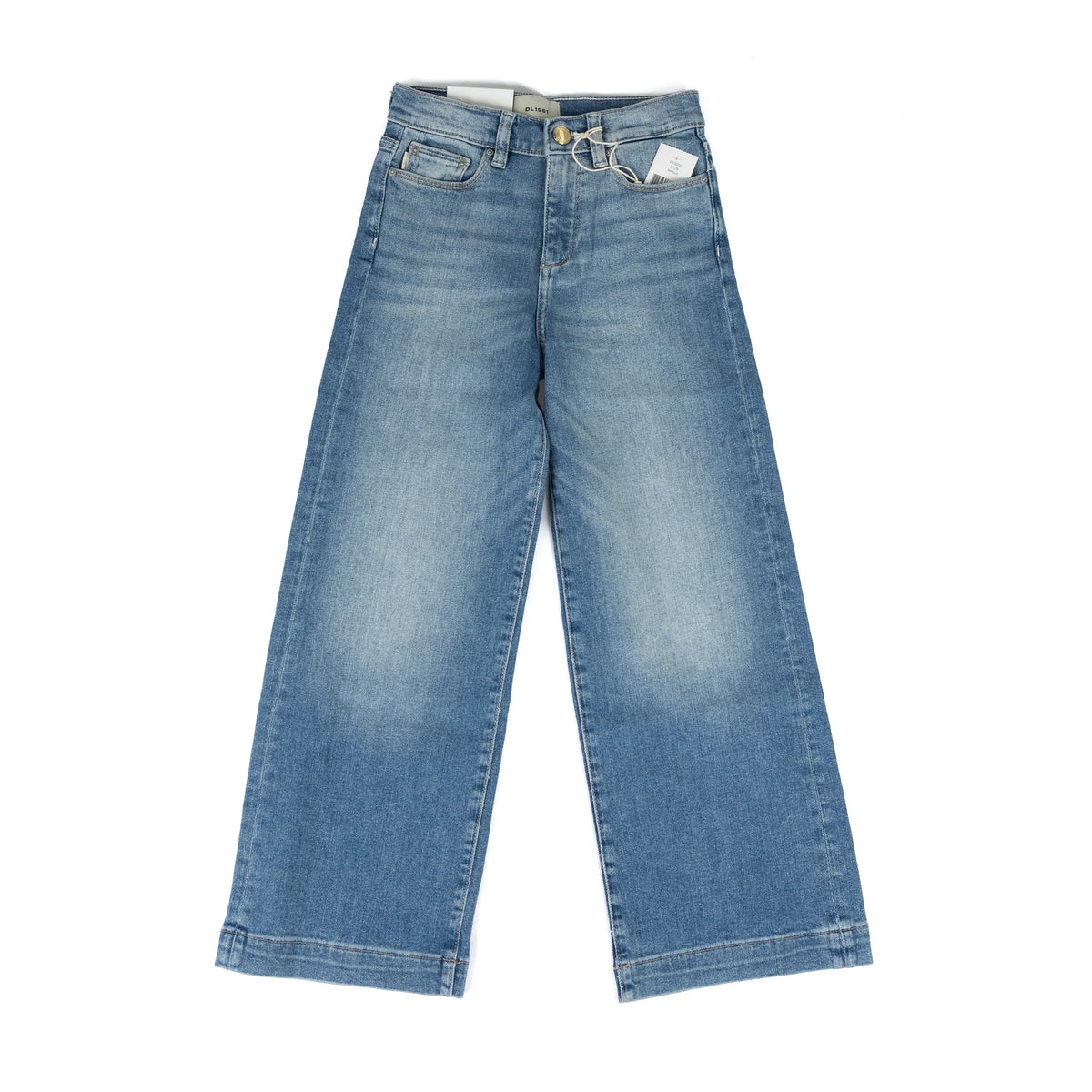 Girl's DL1961 Mid Wash Wide Leg Lily Jeans 27176-23