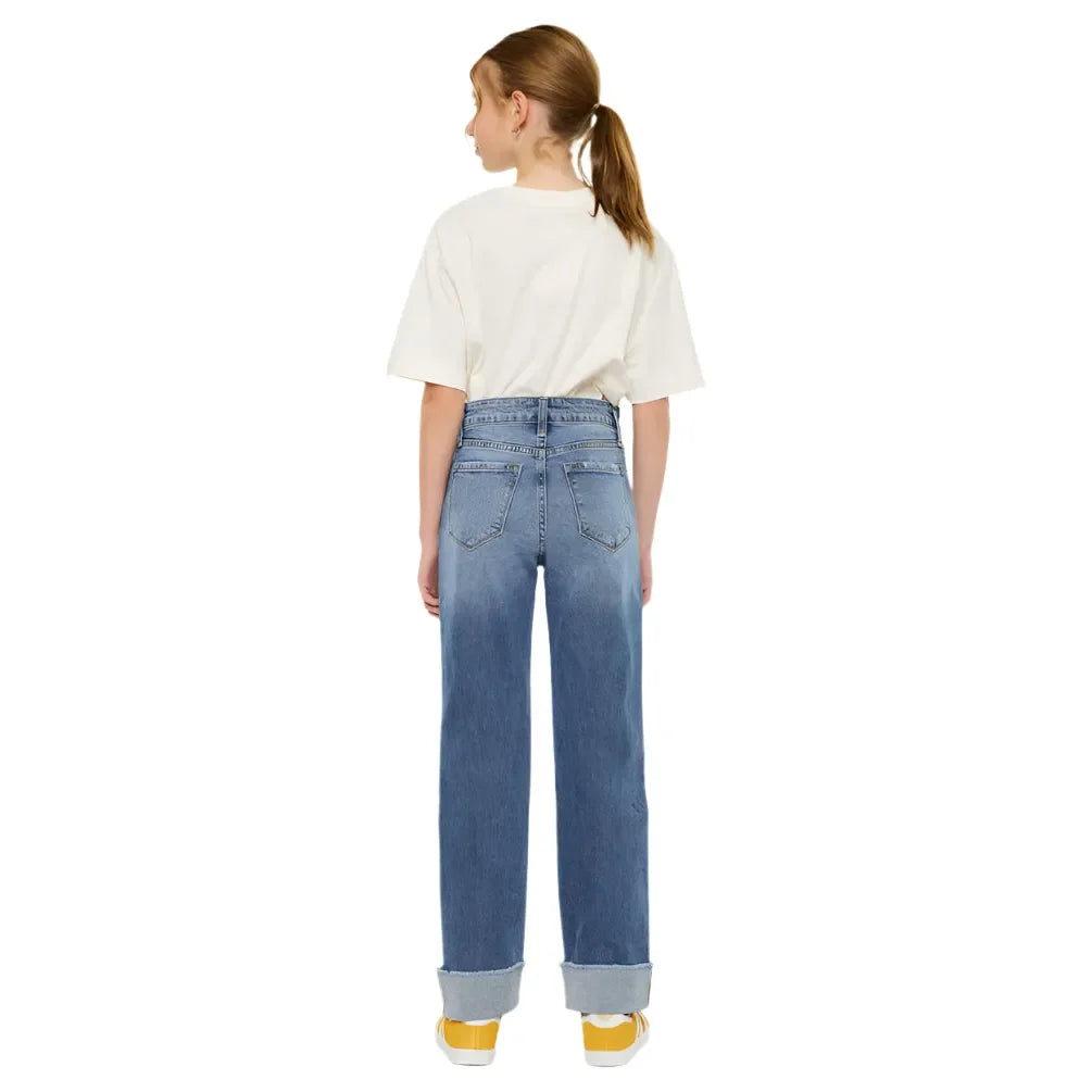 Girl's KanCan Nia High Rise Kids Straight Jeans YC20065M - Crazy House Western Wear