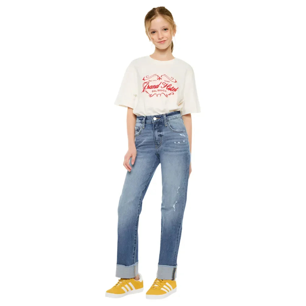 Girl's KanCan Nia High Rise Kids Straight Jeans YC20065M - Crazy House Western Wear