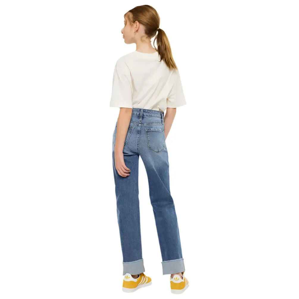 Girl's KanCan Nia High Rise Kids Straight Jeans YC20065M - Crazy House Western Wear