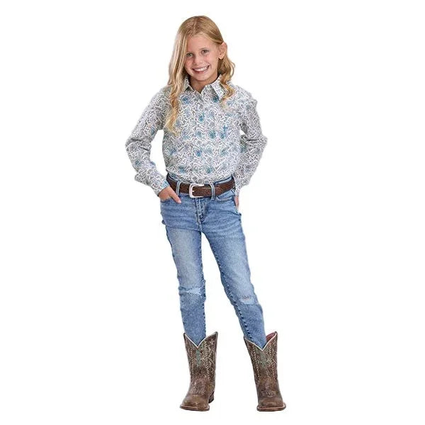 Girl's Long Sleeve Performance All Over Print Shirt 03-080-0064-0474