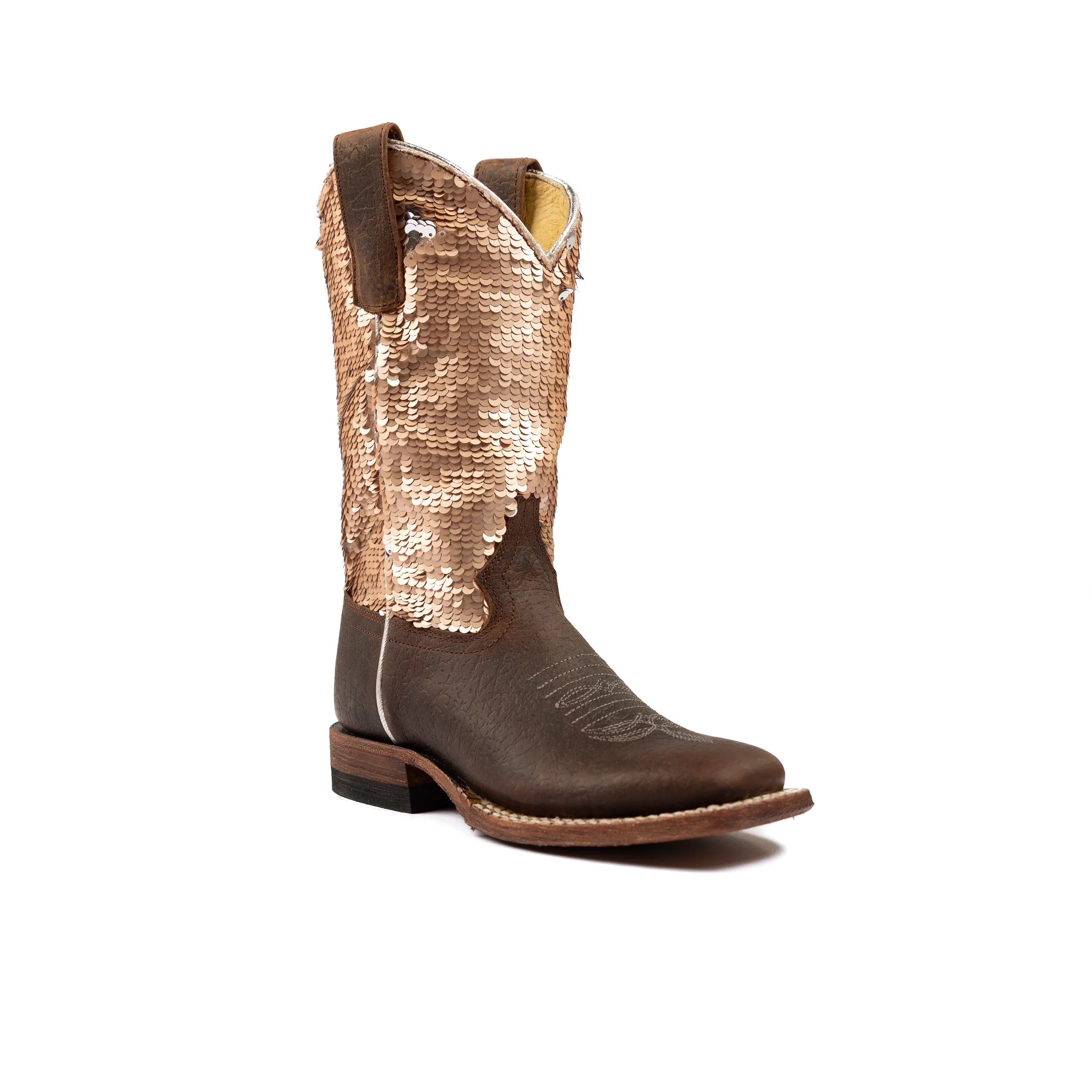 Girl's Macie Bean Distressed Bison with Sparkle Magic Top MK9153