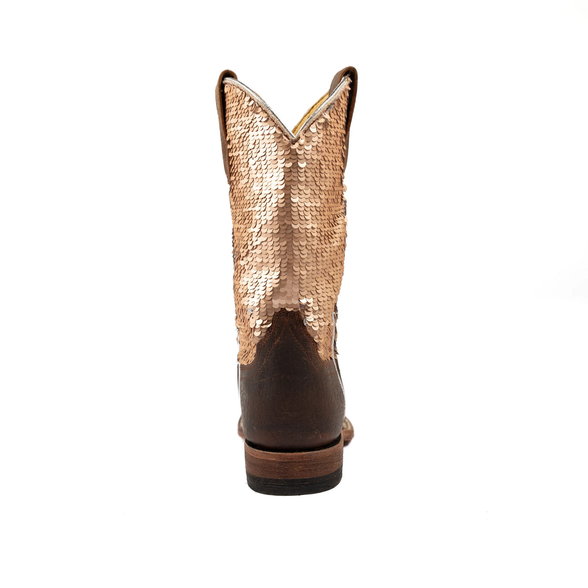 Girl's Macie Bean Distressed Bison with Sparkle Magic Top MK9153