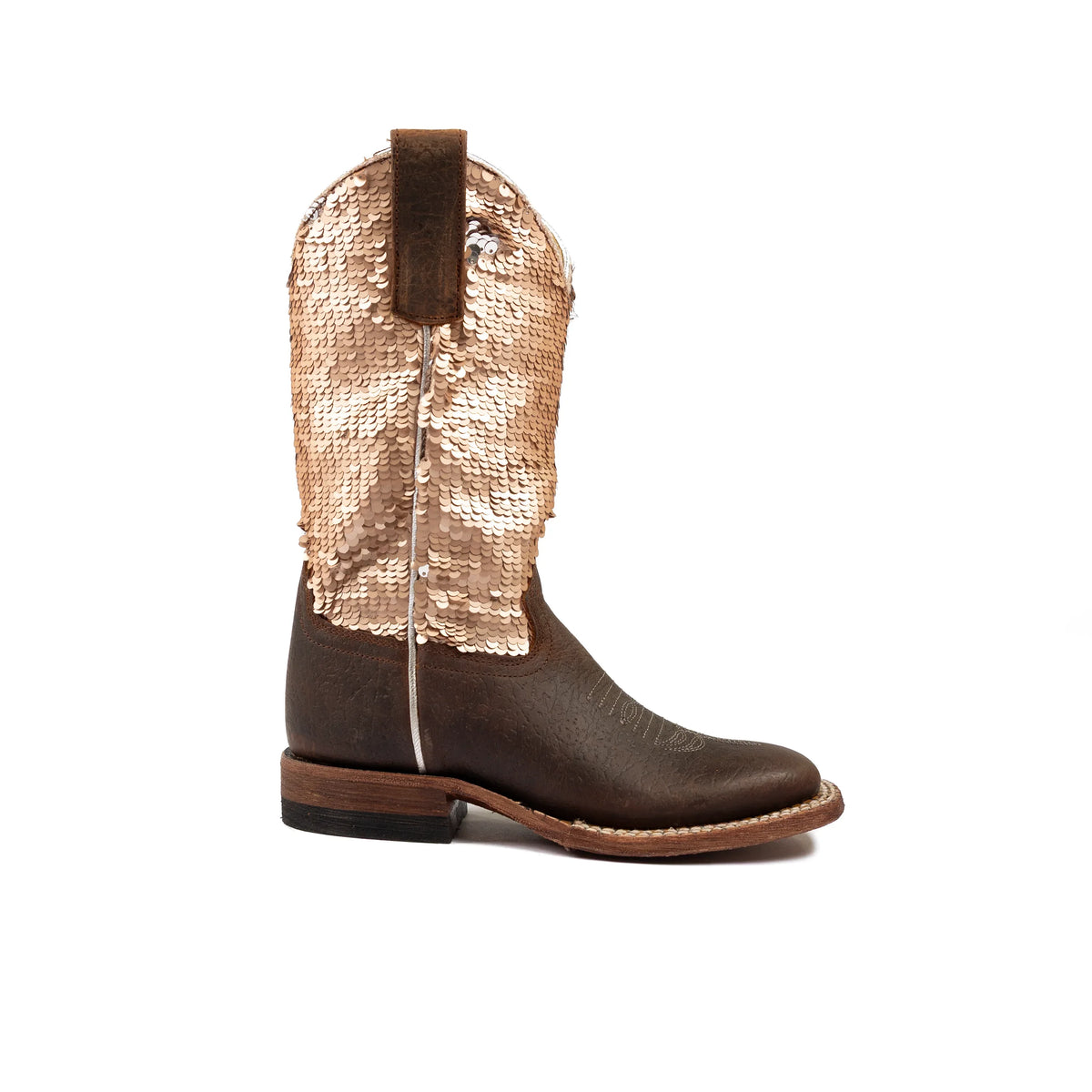 Girl's Macie Bean Distressed Bison with Sparkle Magic Top MK9153