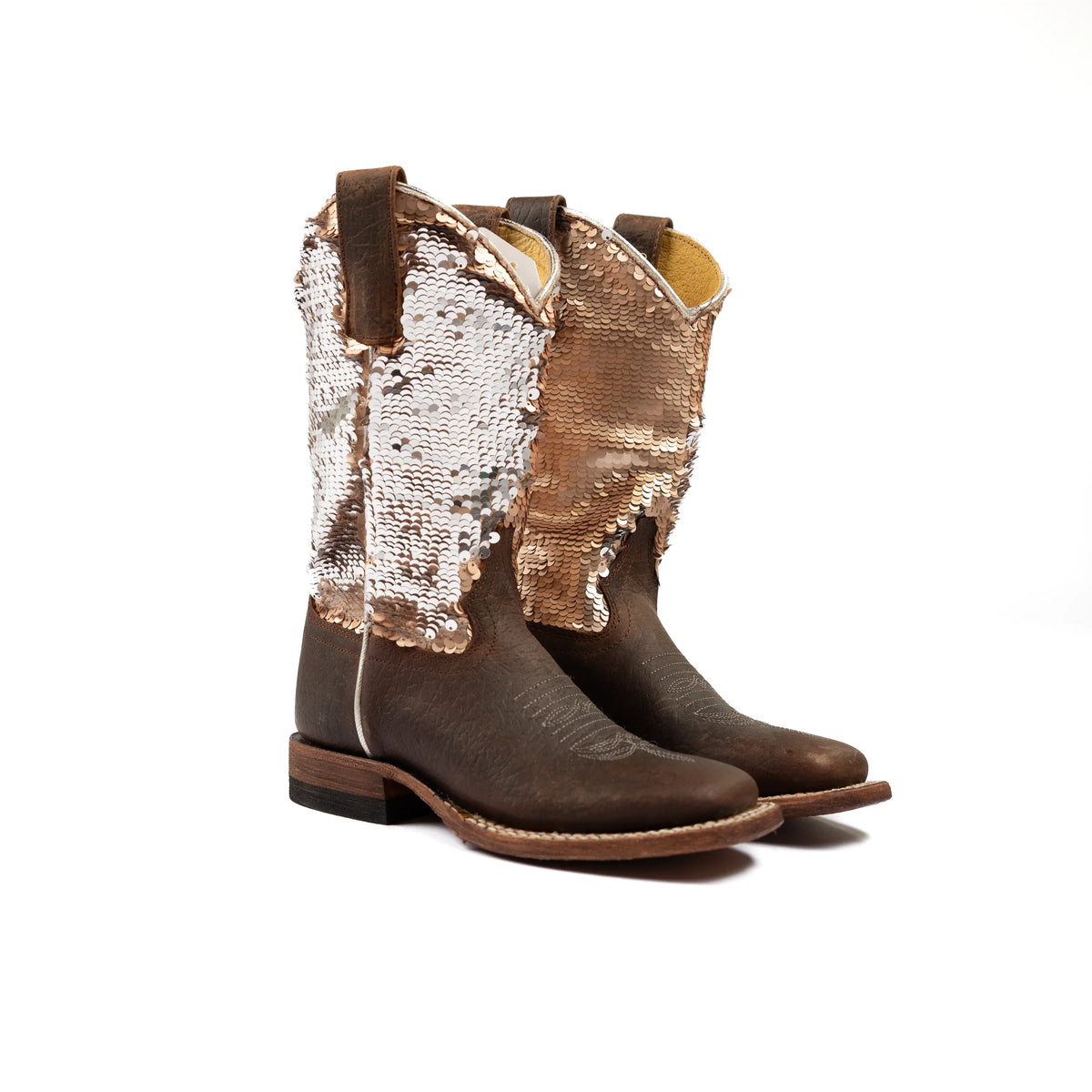 Girl's Macie Bean Distressed Bison with Sparkle Magic Top MK9153