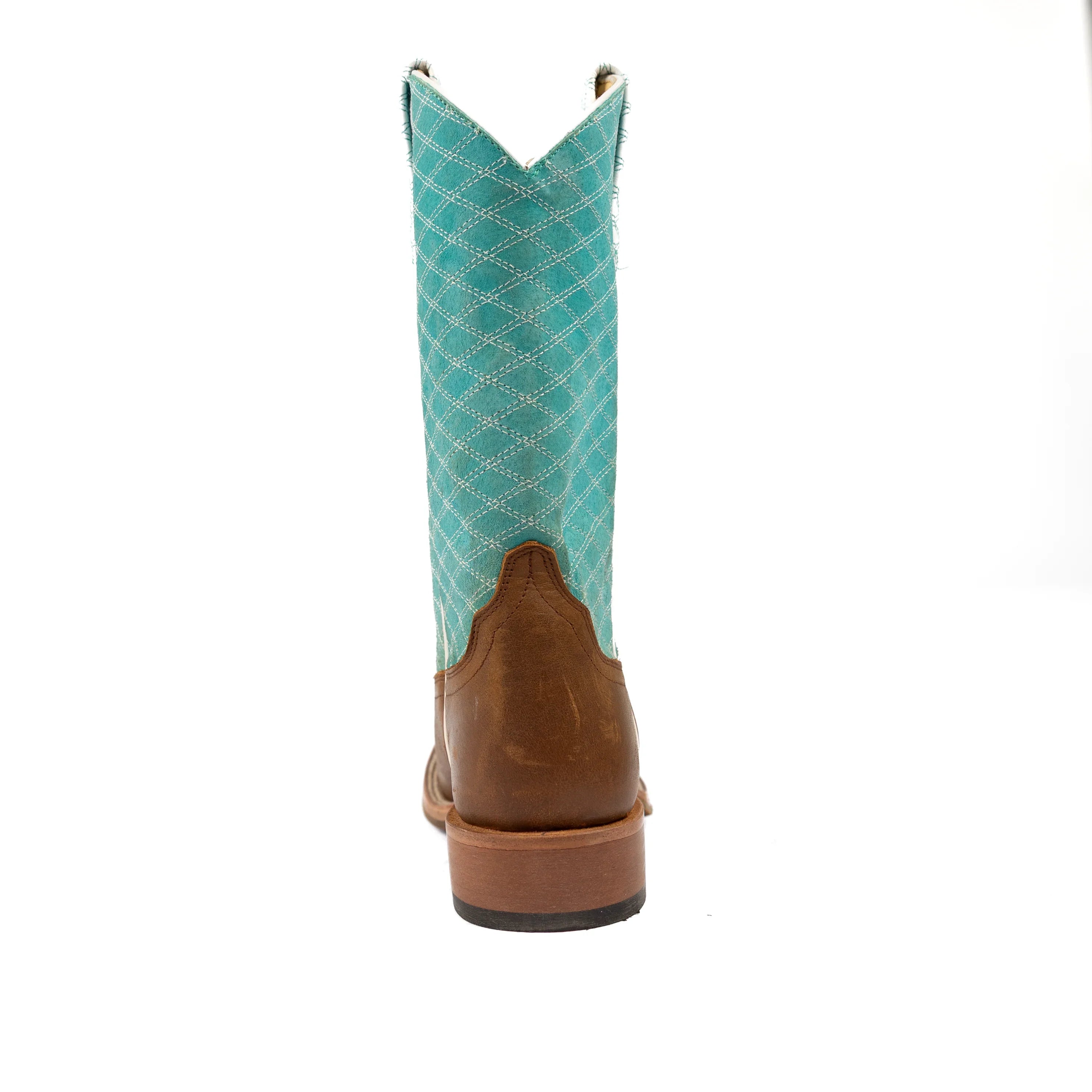 Girl's Macie Bean Pecan Barking Iron with Turquoise Barcelona Top MK9159