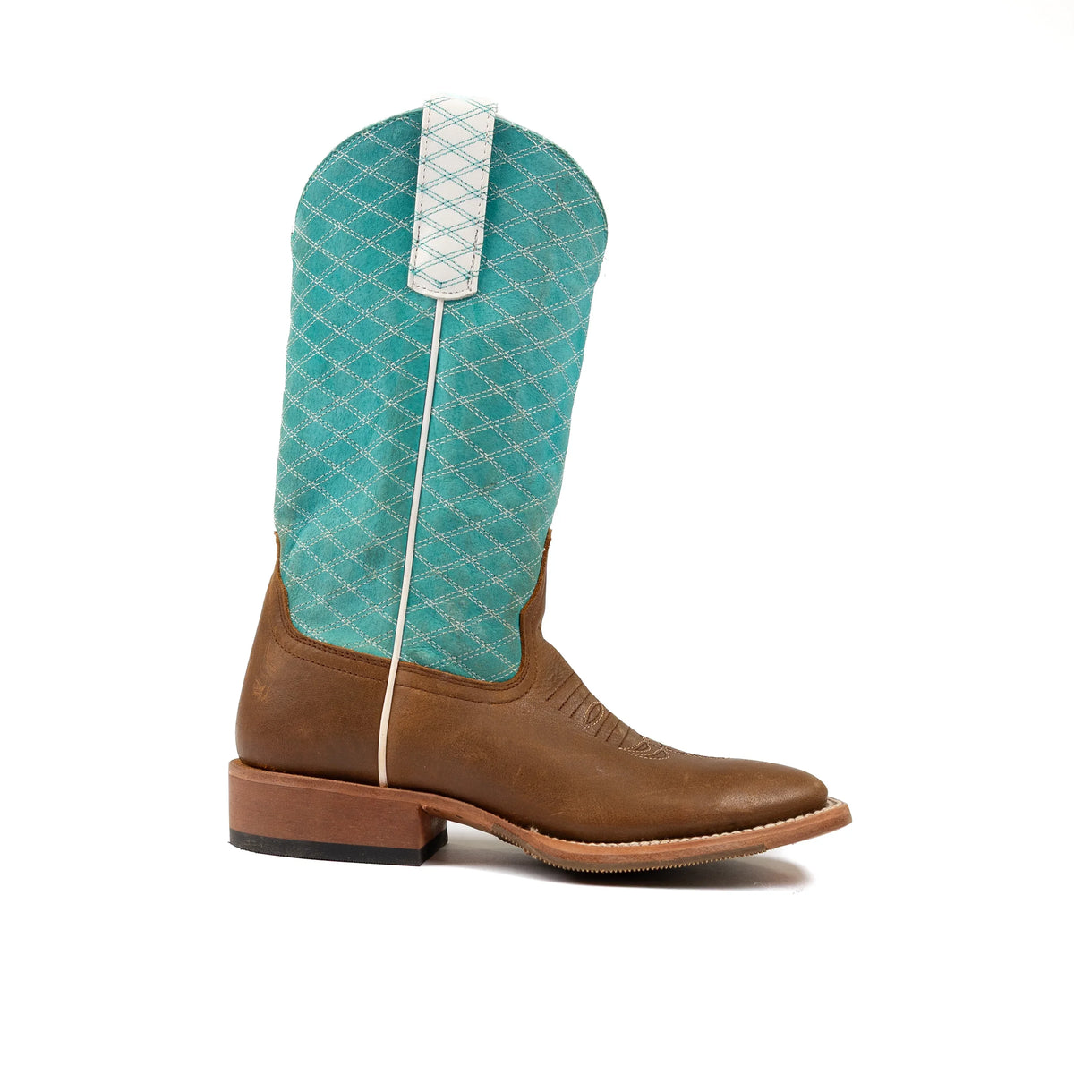 Girl's Macie Bean Pecan Barking Iron with Turquoise Barcelona Top MK9159