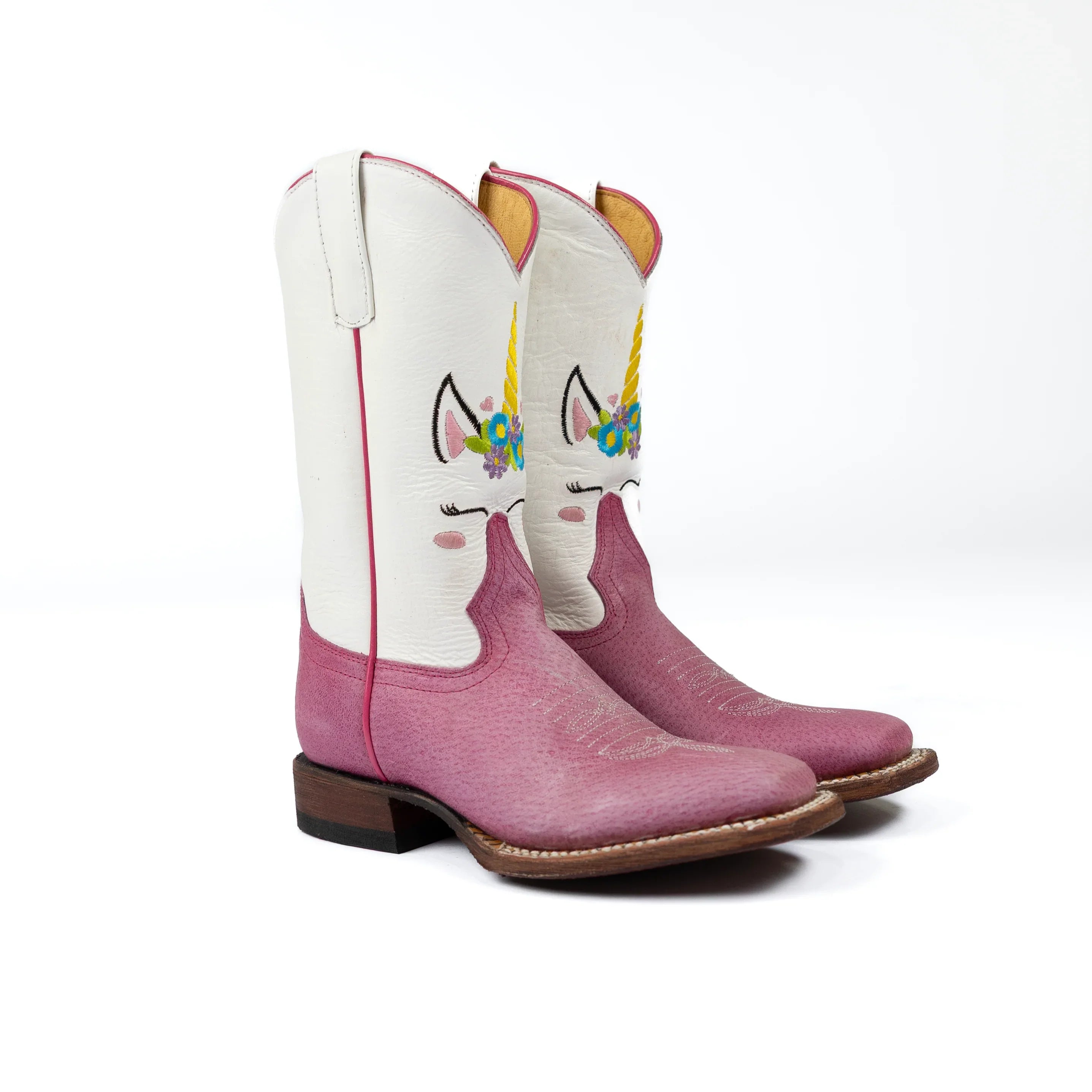 Girl's Macie Bean White and Pink Unicorn Boots