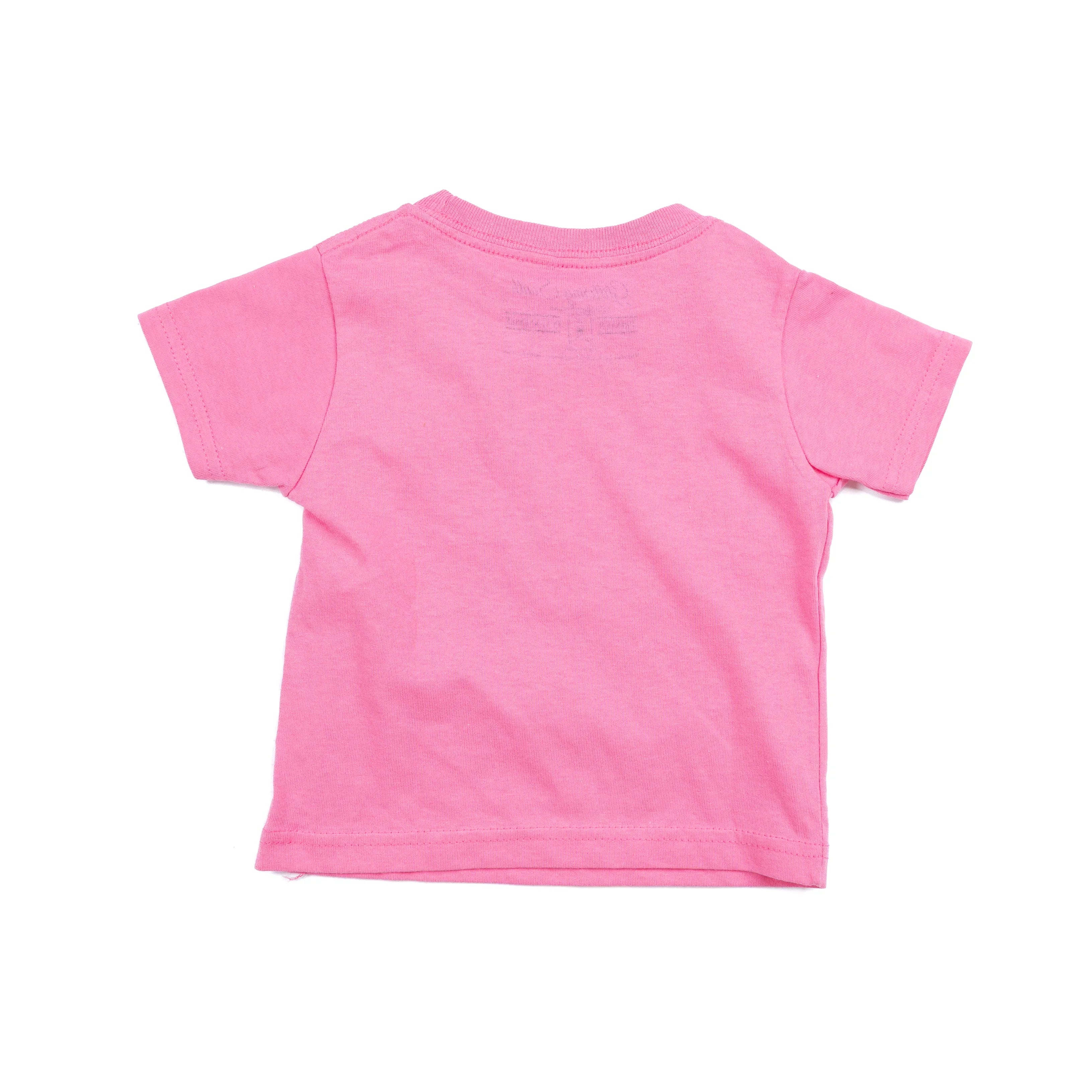 Girl's Pink and Gold "Holly Jolly" Short Sleeve T-shirt