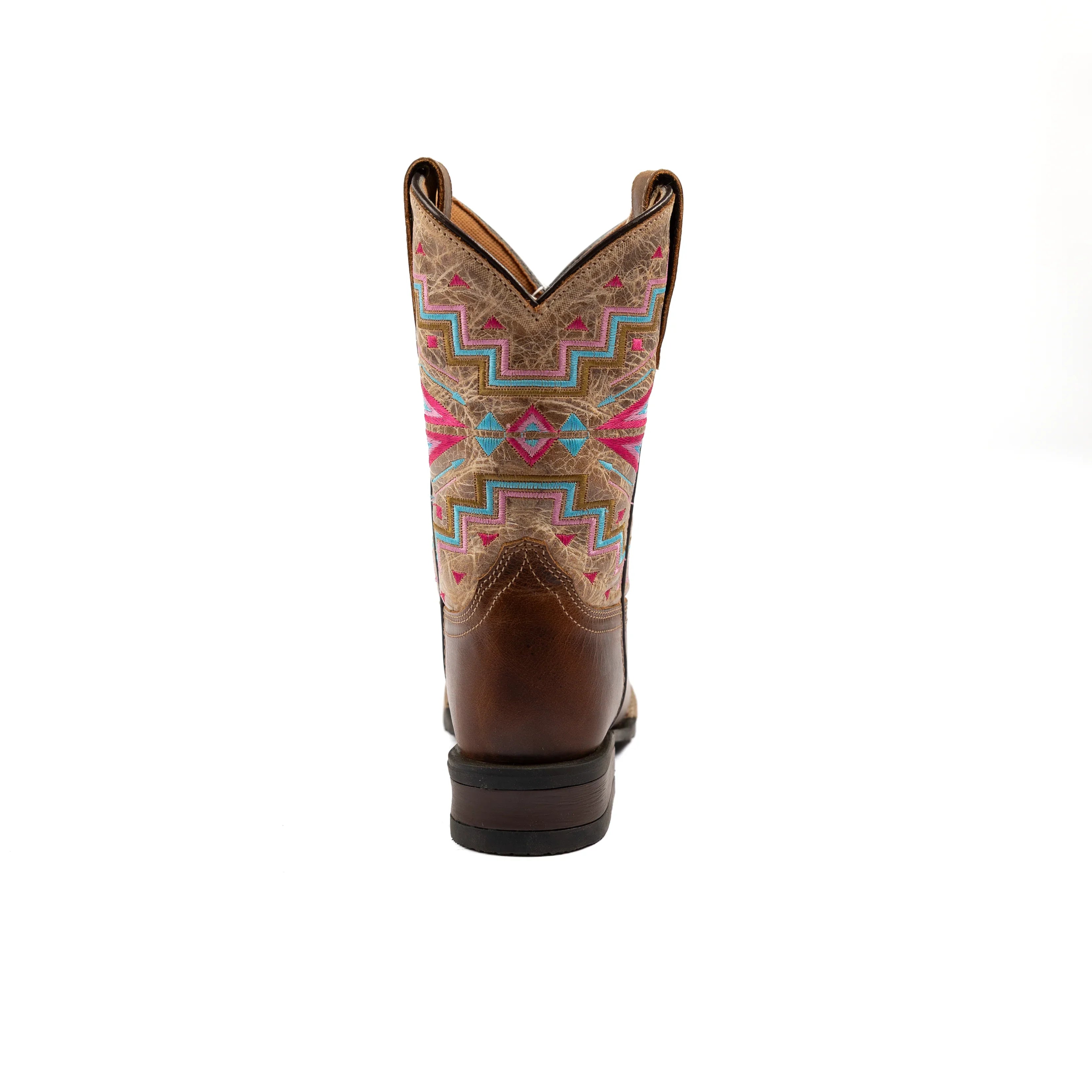 Girl's Roper Monterey Aztec Brown Square Toe Western Boot 09-018-0912-2569