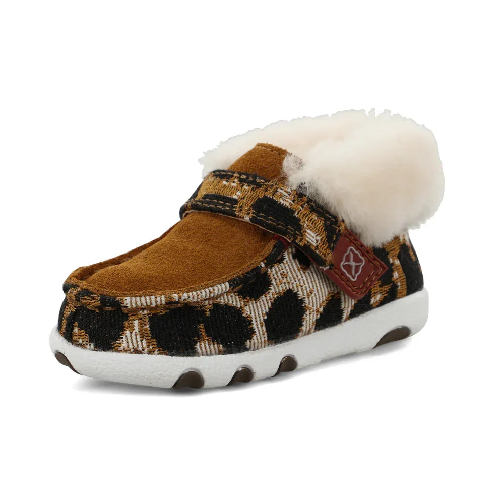 Girl's Twisted X Cheetah Driving Moc Shoes