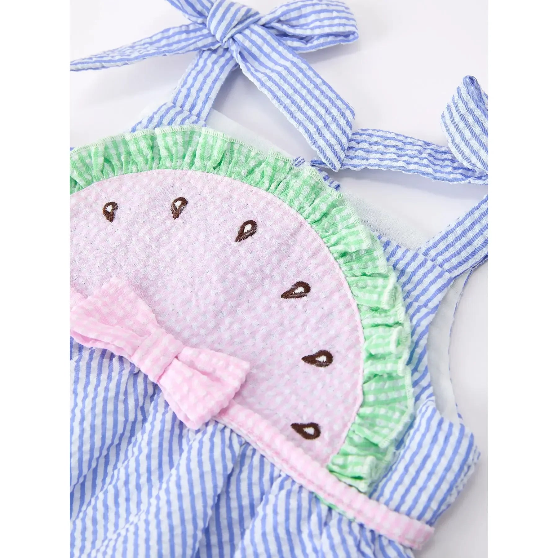 Girl's Watermelon Striped Onesie