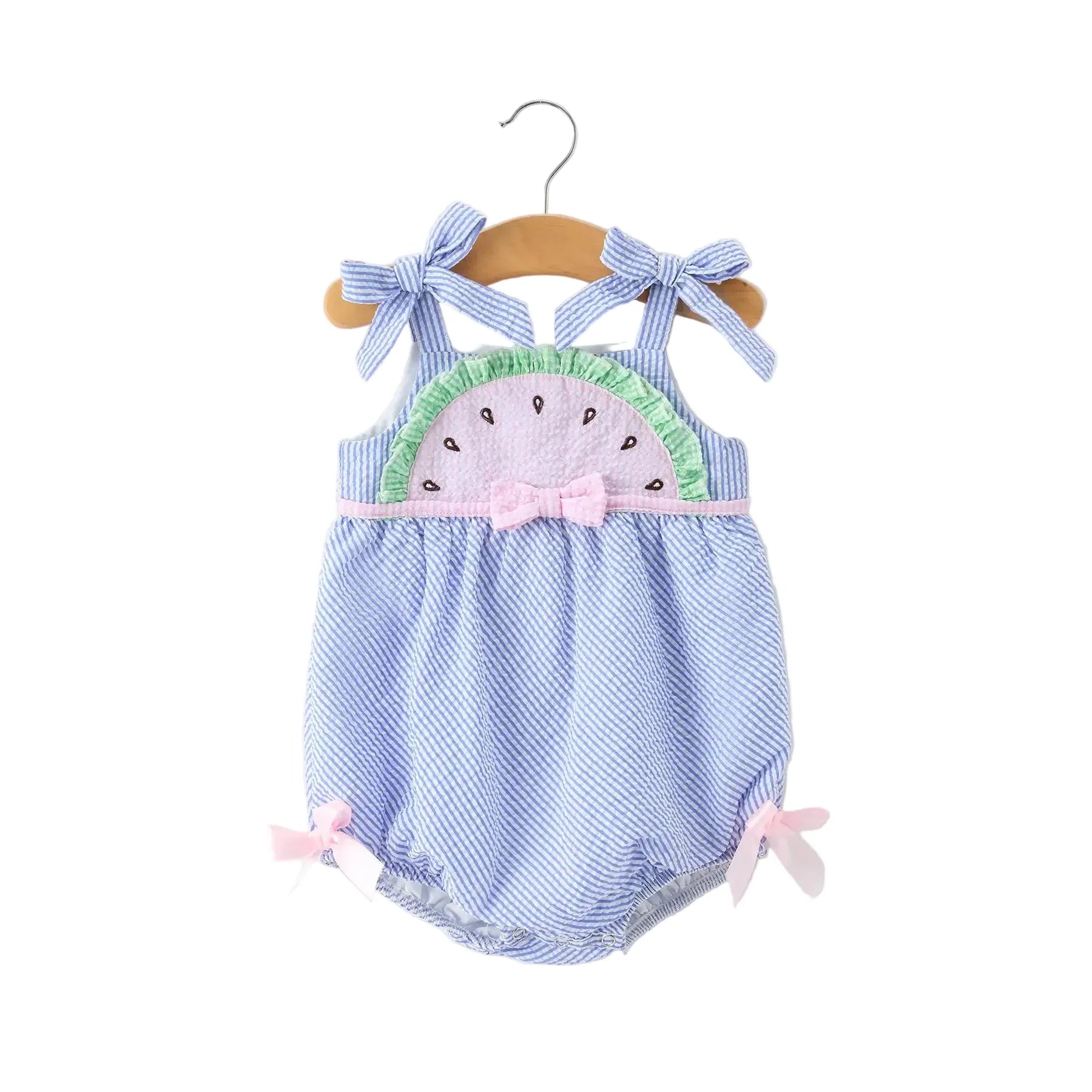 Girl's Watermelon Striped Onesie
