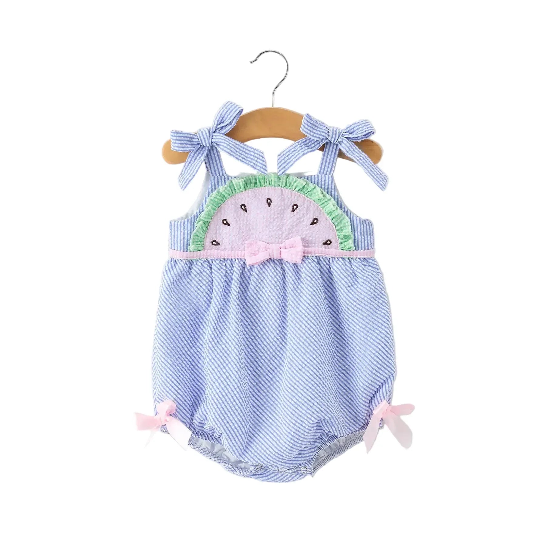Girl's Watermelon Striped Onesie